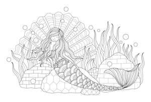 Mermaid Coloring Pages (Free Printable)