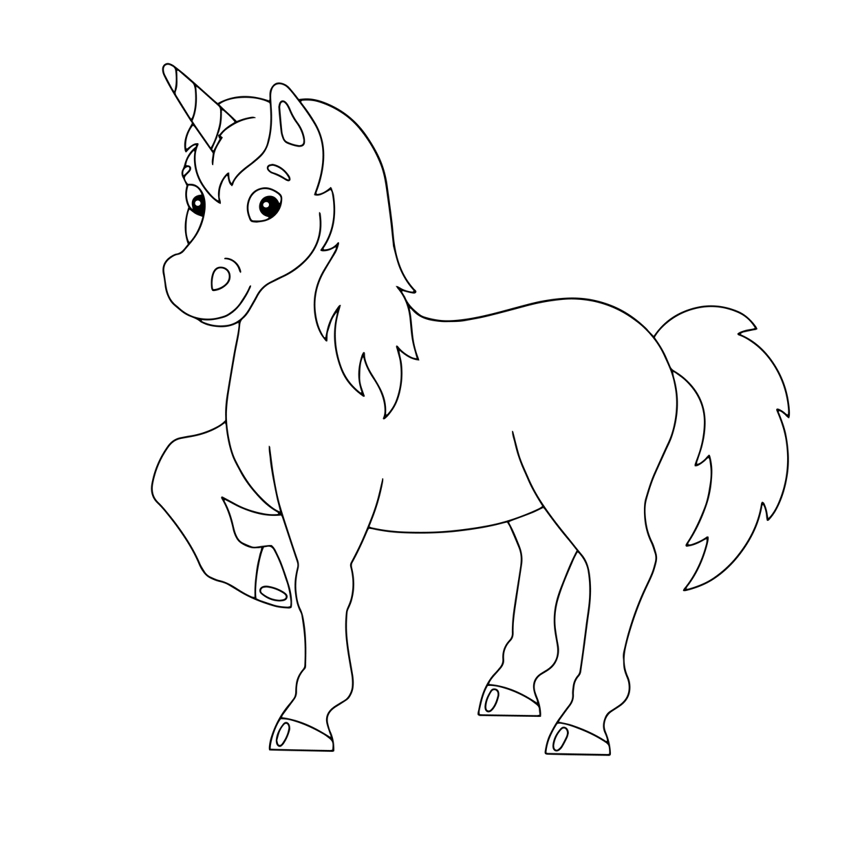 Coloring Pages Of Beautiful Unicorn [Printable]