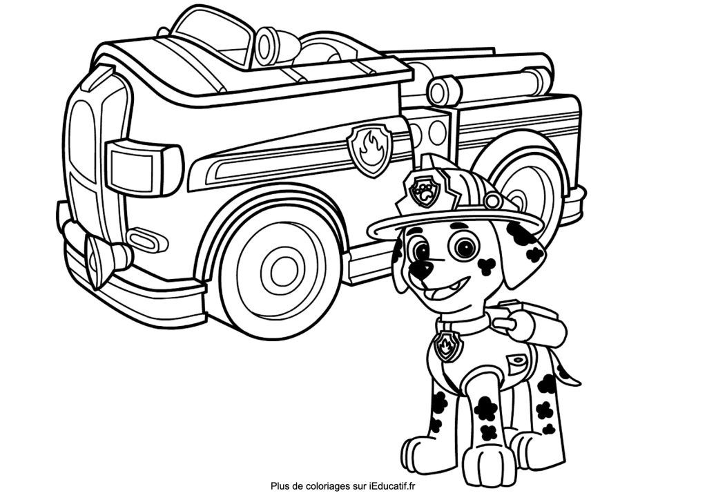 Paw Patrol Marcus with his fire truck -