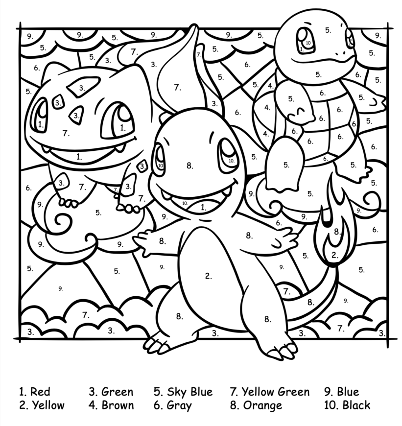 Color By Number Printable For Adults And Kids
