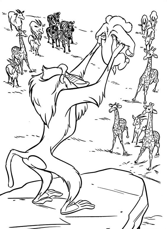 lion king 2 coloring pages nuka