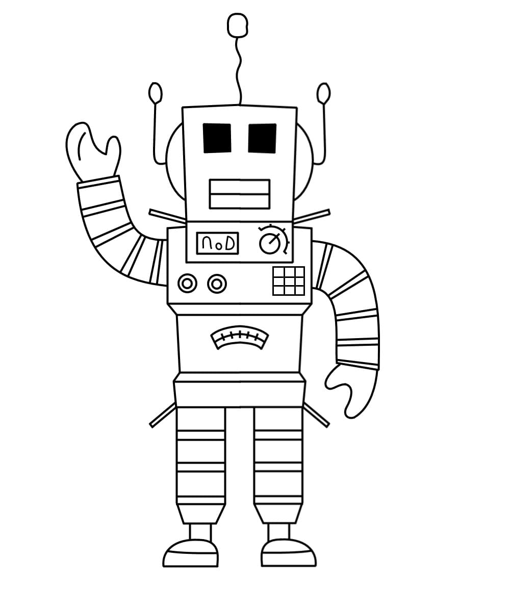 Roblox Character Wearing A Suit Coloring Page (Beautiful Drawing)