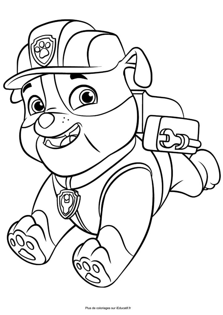 Paw Patrol Ruben carrying his backpack -