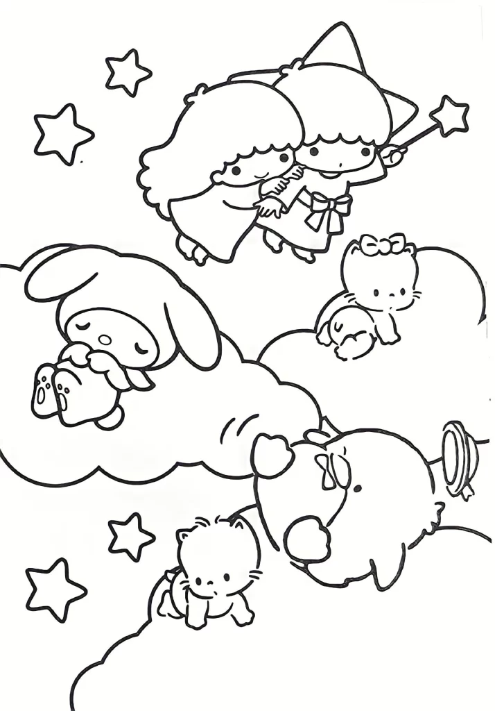 18+ Cute Sanrio Coloring Pages