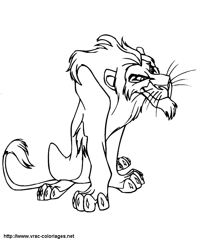 The Lion King Scar Coloring Pages